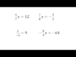 Solve One Step Equations By Multiplying