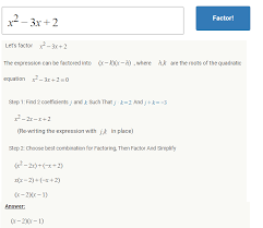 A Factoring Calculator With Steps