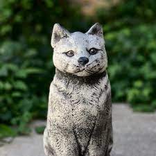 Large Standing Cat Cement Cat Sculpture