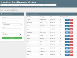 ings stock management system in