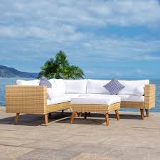 Safavieh On Outdoor Sectional Natural White