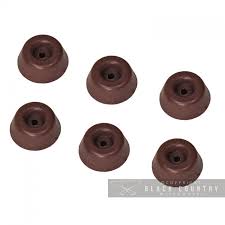 Brown Round Toilet Seat Buffers Pack