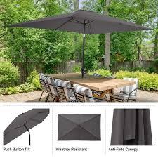 Rectangular Tilt Market Patio Umbrella