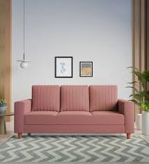 Buy Roman Fabric 3 Seater Sofa In Dusky