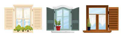 Vintage Balcony Window Icon Set