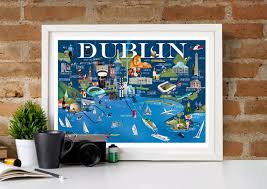 Dublin City Map Ireland Posters Ie