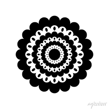 Flower Icon Black Silhouette Vector