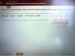 Balancing Chemical Equations With