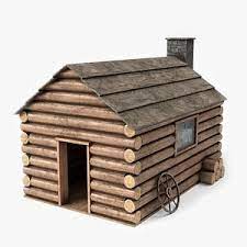 log cabin 3d models for