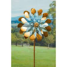 Evergreen 75 In H Wind Spinner Copper