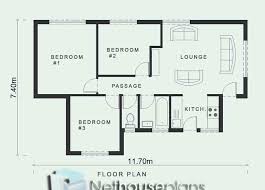 3 Bedroom Small House Plans For Narrow