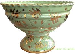 Italian Ceramic Footed Bowls