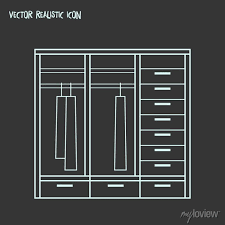 Closet Icon Line Element Vector