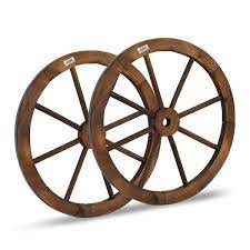 Vingli 24 In Wood Wagon Wheel