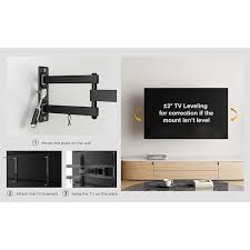 Inland Economy Full Motion Wall Mount For Curved Flat Panel Tvs