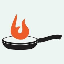 Frying Pan Fire Vector Art Icons And