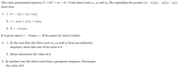 The Cubic Polynomial Equation X3 Bx2 Cx