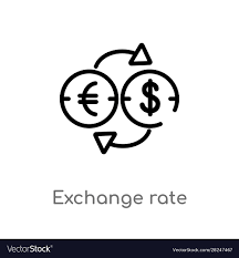 Outline Exchange Rate Icon Isolated