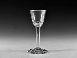 Rare Facet Stem Wine Glass English C1770