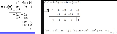 Polynomial Division Long Division And