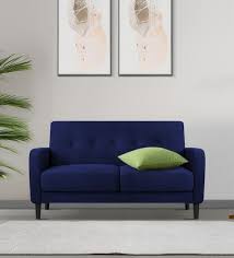 Buy Marq Fabric 2 Seater Sofa In Royal