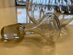 Antique Glass Stopper Carafe France