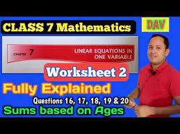 Dav Class 7 Maths Chapter 7 Worksheet 2