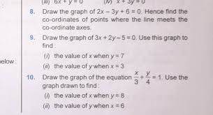 8 Draw The Graph Of 2x 3y 6 0 Hence