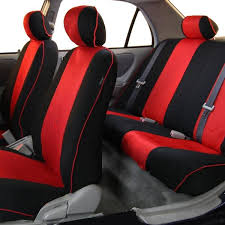 Edgy Piping Seat Covers Full Set Fh Group Color Red