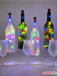 Etched Wine Glasses And Glass Bottles