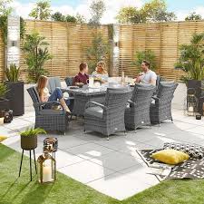 Olivia 8 Seat Rattan Garden Dining Set