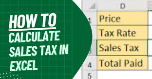 How To Calculate S Tax In Excel