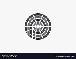 Circle Paving Letter P Logo Design On