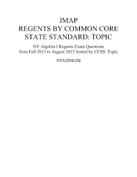 Jmap Regents By Common Core State