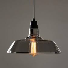 Tinted Glass Shade Industrial Pendant Light