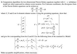 Two Dimensional Navier Stokes Equations