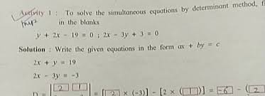 To Solve The Simultaneous Equations By