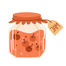 Cherry Jam In Glass Jar Doodle Of Home