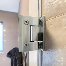 Shower Door Hinges Heavy Duty Short Back Plate With Chrome Finish By Fab Glass And Mirror Silver