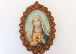 Vintage Ornate Frame Catholic Icon
