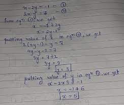 X 2y 1 2x Y 7 Solve The Equation By