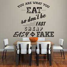 You Are What You Eat Kitchen Quote Wall