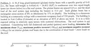 56 ft long glued laminated glulam