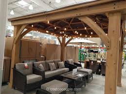 Yardistry Wood Gazebo With Aluminum Roof