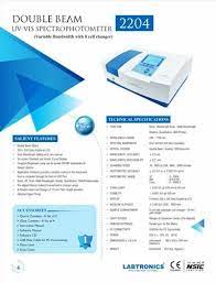 variable double beam spectrophotometer