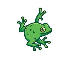 Cute Frog Stick On Wall Cartoon Animal
