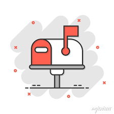 Mailbox Icon In Comic Style Postbox