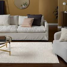 Town Country Luxe Tretta Modern Geo Area Rug With Plush High Low Texture Ivory 7 10 X10 2