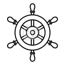 Ship Steering Wheel Icon Outline Ship