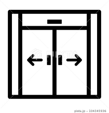 Automatic Door Icon Stock